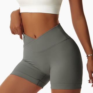 Graue Enge Nahtlose Sport Shorts für Frauen, jetzt bestellen bei Darkonia.de