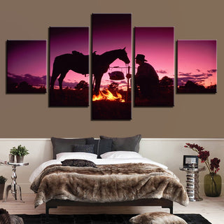 Living Room Mural – Rectangular Animal Painting in Modern Chinese Style