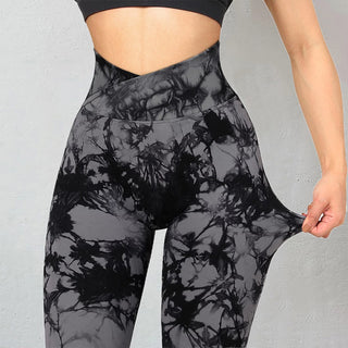 Seamless Tie Dye Leggings for Women Push Up Sports Leggings