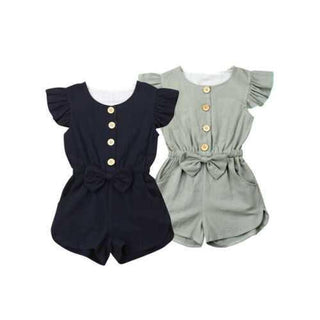 Blaues & Grünes Süßes Mädchen Sommer Rüschen Jumpsuit, jetzt bestellen bei Darkonia.de