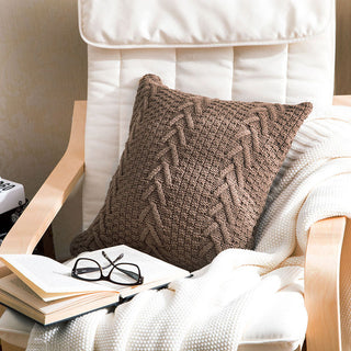 Thick knit wool pillowcase