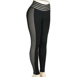 Yoga Leggings Hose mit Mesh-Nähten Leggings Darkonia.de