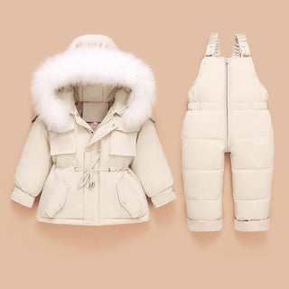 Beige 2-Teiliges Winter Kinder Outfit Set, jetzt bestellen bei Darkonia.de