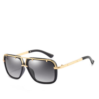 Schwarz Goldene Stylische Unisex Sonnenbrille mit elegantem Rahmen (Ohne Tasche), jetzt bestellen bei Darkonia.de