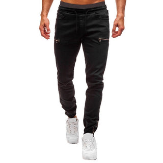 Schwarze Lockere Jogginghose im Jeans Style, jetzt bestellen bei Darkonia.de