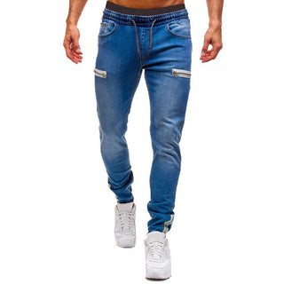 Dunkel Blaue Lockere Jogginghose im Jeans Style, jetzt bestellen bei Darkonia.de