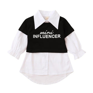 Schwarzes "Mini Influencer" Mädchen Outfit Set, jetzt bestellen bei Darkonia.de