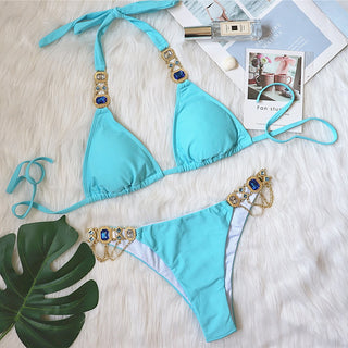 Crystal Diamond Bikini, Rhinestone Bikini Set