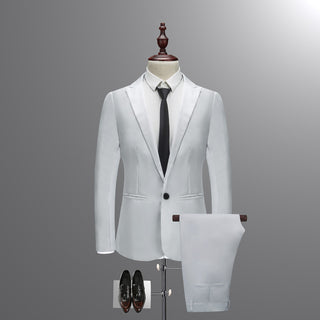 2-piece casual business suit set, slim fit