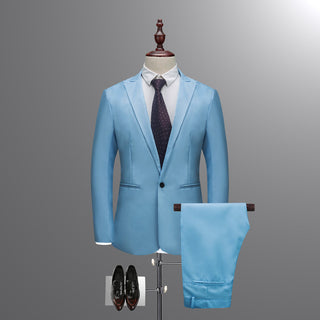 2-piece casual business suit set, slim fit