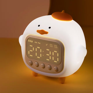 Smart Duck Alarm Clock with Night Light – Perfect for the Children's Room