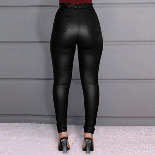 Stylische Enge Pu Leder Leggings für jeden Anlass Leggings Darkonia.de