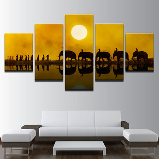 Living Room Mural – Rectangular Animal Painting in Modern Chinese Style