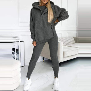 3-Teiliges Hoodie Anzug Set mit Top