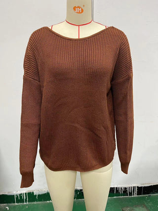 Rückenloser Damen Pullover gestrickt