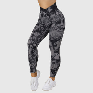 Seamless Tie Dye Leggings for Women Push Up Sports Leggings