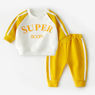 Gelber 2-Teiliges Kinder Sport Outfit Set, jetzt bestellen bei Darkonia.de