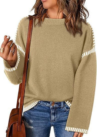 Solid women's sweater for autumn &amp; winter