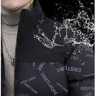 Winter Jacke mit Daunenfüllung, bedruckt Herren Jacke