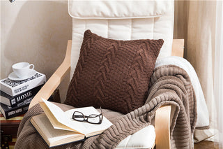 Thick knit wool pillowcase