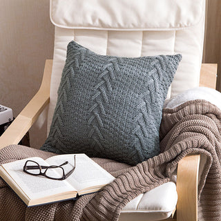 Thick knit wool pillowcase