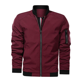 Rote Männer Freizeit Bomber Jacke für Frühling & Herbst, jetzt bestellen bei Darkonia.de
