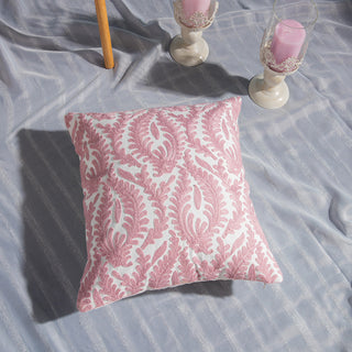 Embroidered cotton cushion cover