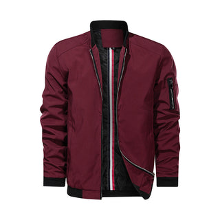 Rote Männer Freizeit Bomber Jacke für Frühling & Herbst, jetzt bestellen bei Darkonia.de