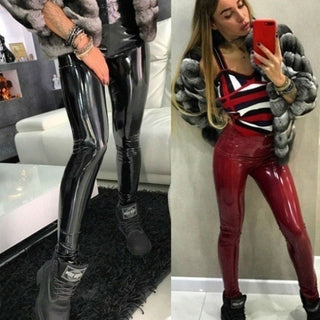 Women Pu Leather Leggings