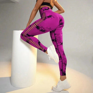 High waist sports leggings with side opening in different colors