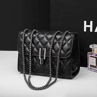 Schwarze Frauen Messenger Handtasche, jetzt bestellen bei Darkonia.de