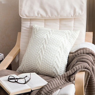 Thick knit wool pillowcase