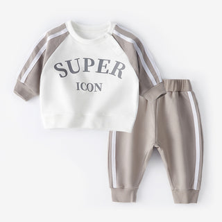 Grauer 2-Teiliges Kinder Sport Outfit Set, jetzt bestellen bei Darkonia.de