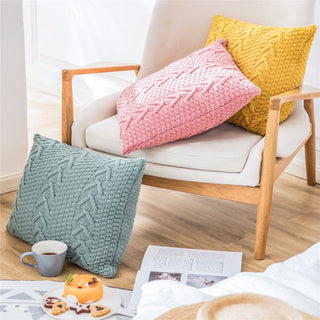 Thick knit wool pillowcase