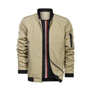 Khaki Männer Freizeit Bomber Jacke für Frühling & Herbst, jetzt bestellen bei Darkonia.de