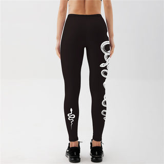 Leggings with snake moon print