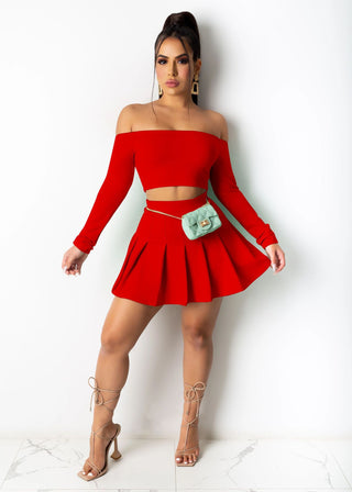 2-Piece Sexy Fashion Top + Skirt Set