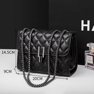 Schwarze Frauen Messenger Handtasche, jetzt bestellen bei Darkonia.de