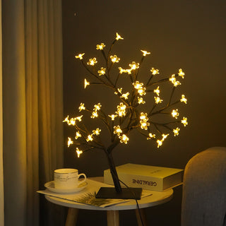 LED fiber optic flower tree – atmospheric night lamp for your home