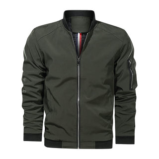 Army Grüne Männer Freizeit Bomber Jacke für Frühling & Herbst, jetzt bestellen bei Darkonia.de