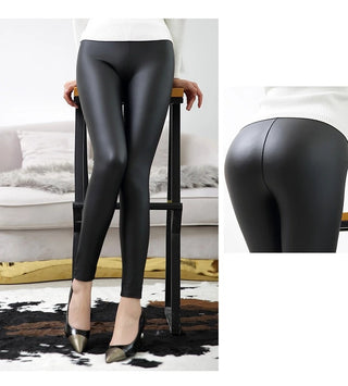 Classic High Waist Leder Leggings Leggings Darkonia.de