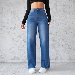 Fashionable jeans flared trousers for women