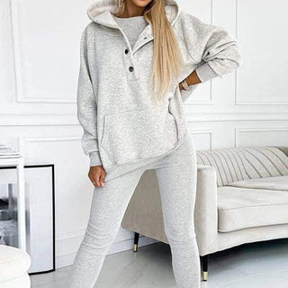 3-Teiliges Hoodie Anzug Set mit Top