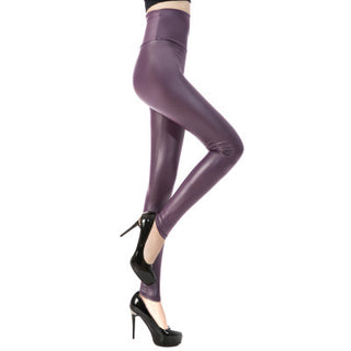 Elegant PU leather leggings