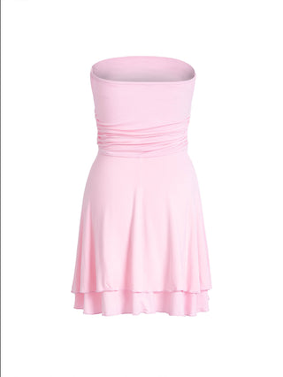 Pinkes Elegantes Ärmelloses Kleid, jetzt bestellen bei Darkonia.de