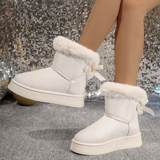 Winter snow boots with warm plush