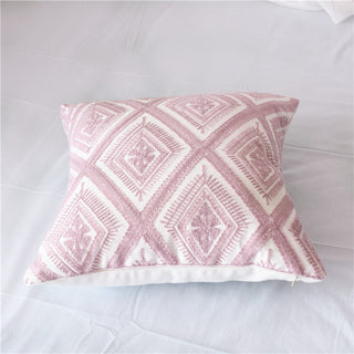 Embroidered cotton cushion cover