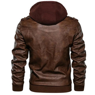 Herren PU Leder Jacke, Casual Motorrad Jacke mit Kapuze Darkonia Herren Jacke Darkonia.de EUR