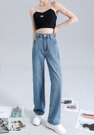 Wide Dark Blue Jeans for Women