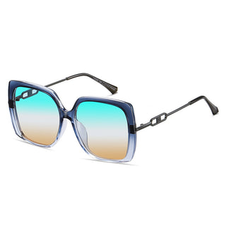 Grau Blaue Große Gerahmte Metall Polarisierte Sonnenbrille Für Frauen, jetzt bestellen bei Darkonia.de